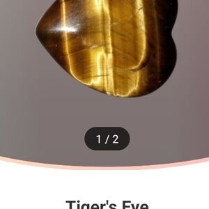 Tiger's Eye Heart-Shaped Stone